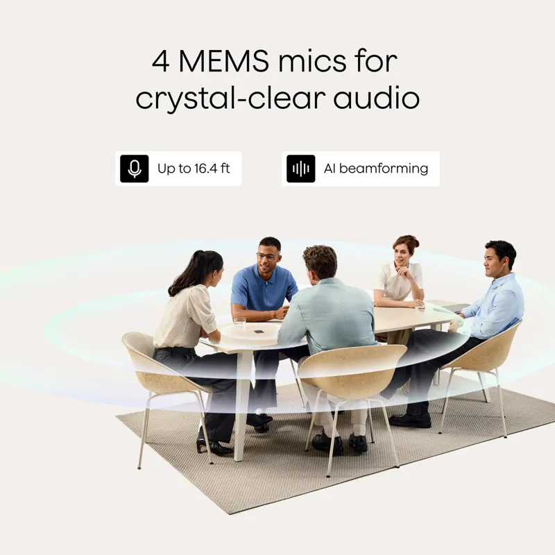 Plaud Note Pro four MEMS microphones pick up a whole meeting room